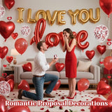 Red Valentines Day Decorations Set, Romantic Anniversary Decorations