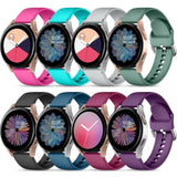 8 Pack Band Compatible With Samsung Galaxy Watch 7 6 5 4 Band 40Mm 44Mm,Galaxy Watch 5 Pro 45Mm/6 4 Classic 42Mm 46Mm 43Mm 47Mm/Active 2, 20Mm Soft Silicone Sport Strap Women Men, Small