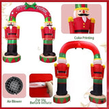 8Ft Christmas Inflatable Outdoor Decoration, Nutcracker Soldier Inflatable Archway With Built-In Led Lights, Christmas B
