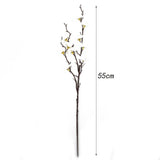 6 Pcs Artificial White Plum Blossom Set, Fake Flowers Bouquet For Home Kitchen Office Hotel Decoration, Centerpiece, Wreath, Floral Arrangement
