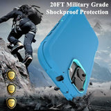 Designed For Iphone 16 Case,3 Layers Military Grade Full Body Protection,[Without Screen Protector][Dustproof Port Protection] Shockproof Rugged Non Slip Hard Cover For Iphone 16,Turquoise