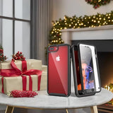 iPhone 8 Plus/7 Plus Heavy Duty Shock Resistant Hybrid Case with Built-in Screen Protector, Black