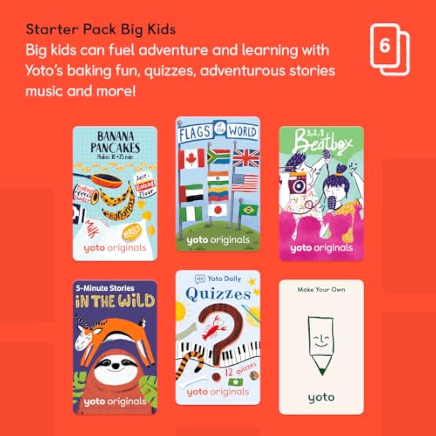 Mini (2024 Edition) + Starter Pack For Big Kids Bundle – Screen-Free Bluetooth Audio Player, All-In-1 Travel Device For Stories Music Podcasts Radio, Use As Speaker Or With Headphones