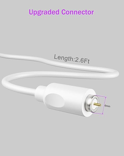 6mm Single Pin Magnetic USB DC Charging Cable Replacement Cord for Massager