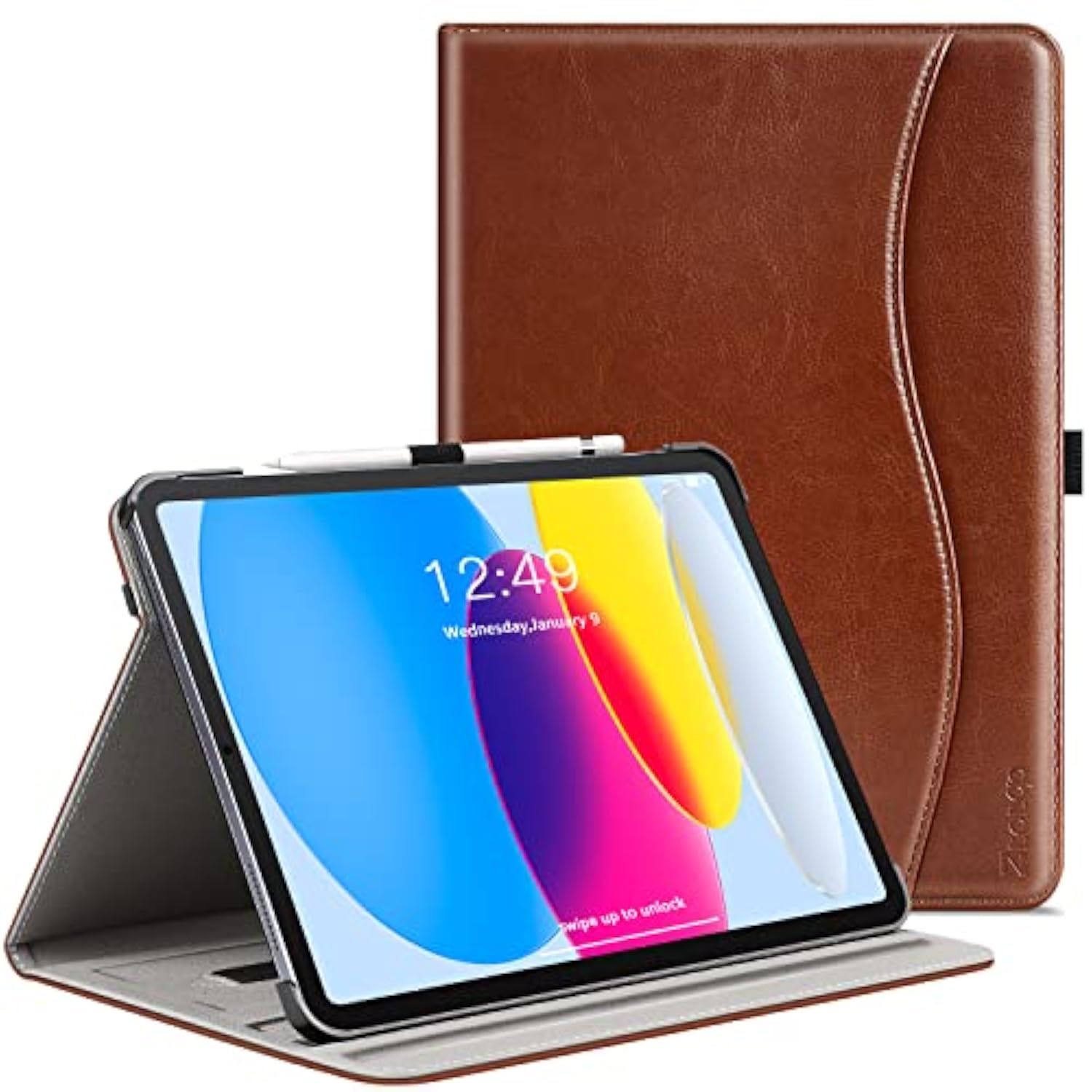 For New Ipad 10Th Generation Case 10.9 Inch 2022, Premium Pu Leather Business