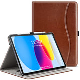 For New Ipad 10Th Generation Case 10.9 Inch 2022, Premium Pu Leather Business