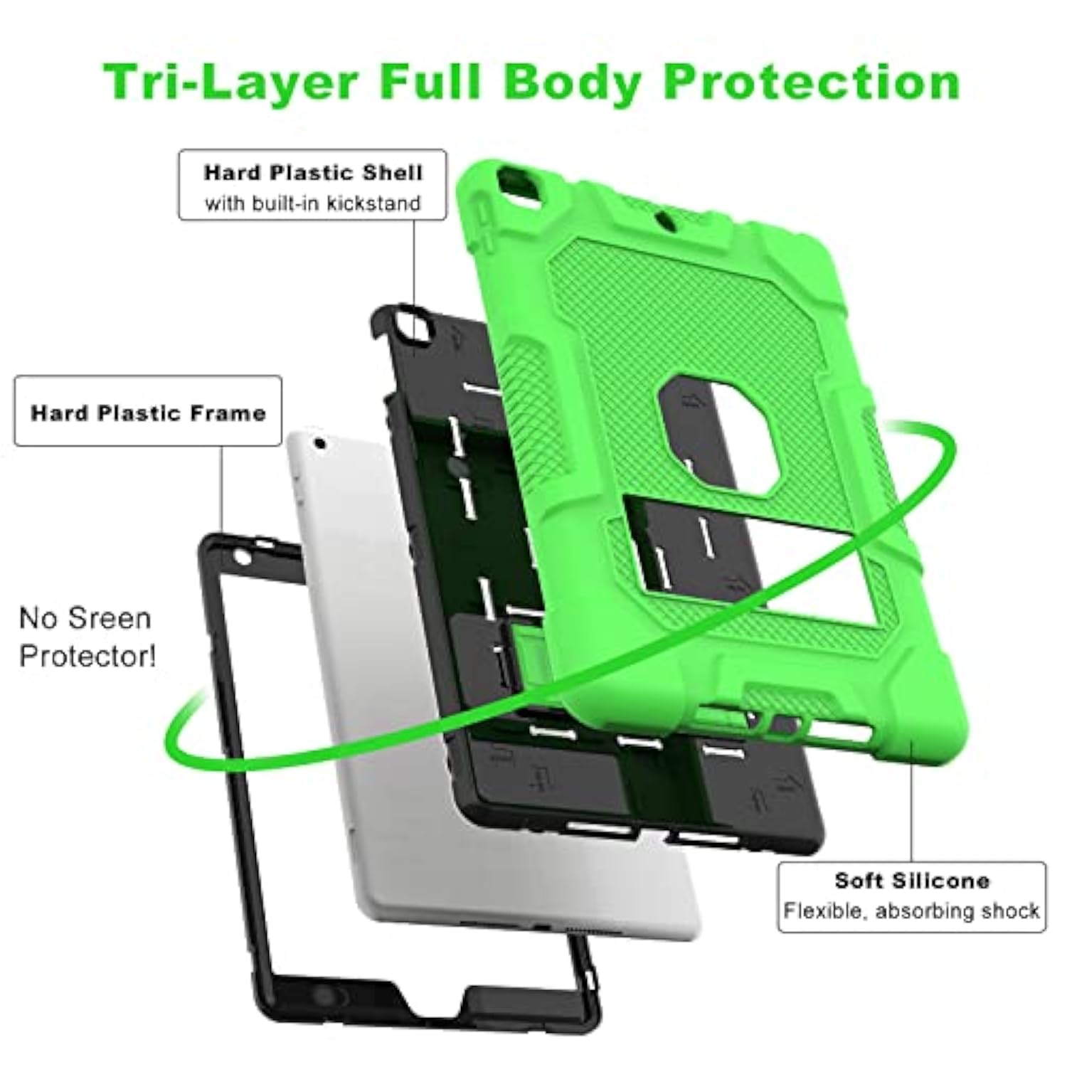 Ipad 9Th Generation Case, Ipad 8Th/7Th Generation Case, Ipad 10.2 Case With Ki