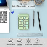 Wireless Numeric Keypad 18 Keys With 2.4G Mini Portable Silent Number Pad Usb Receiver Financial Accounting Keyboard Extensions For Laptop Desktop Pc Problack Mix
