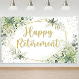 Happy Retirement Banner, Retirement Backdrop Decorations 71x43Inch