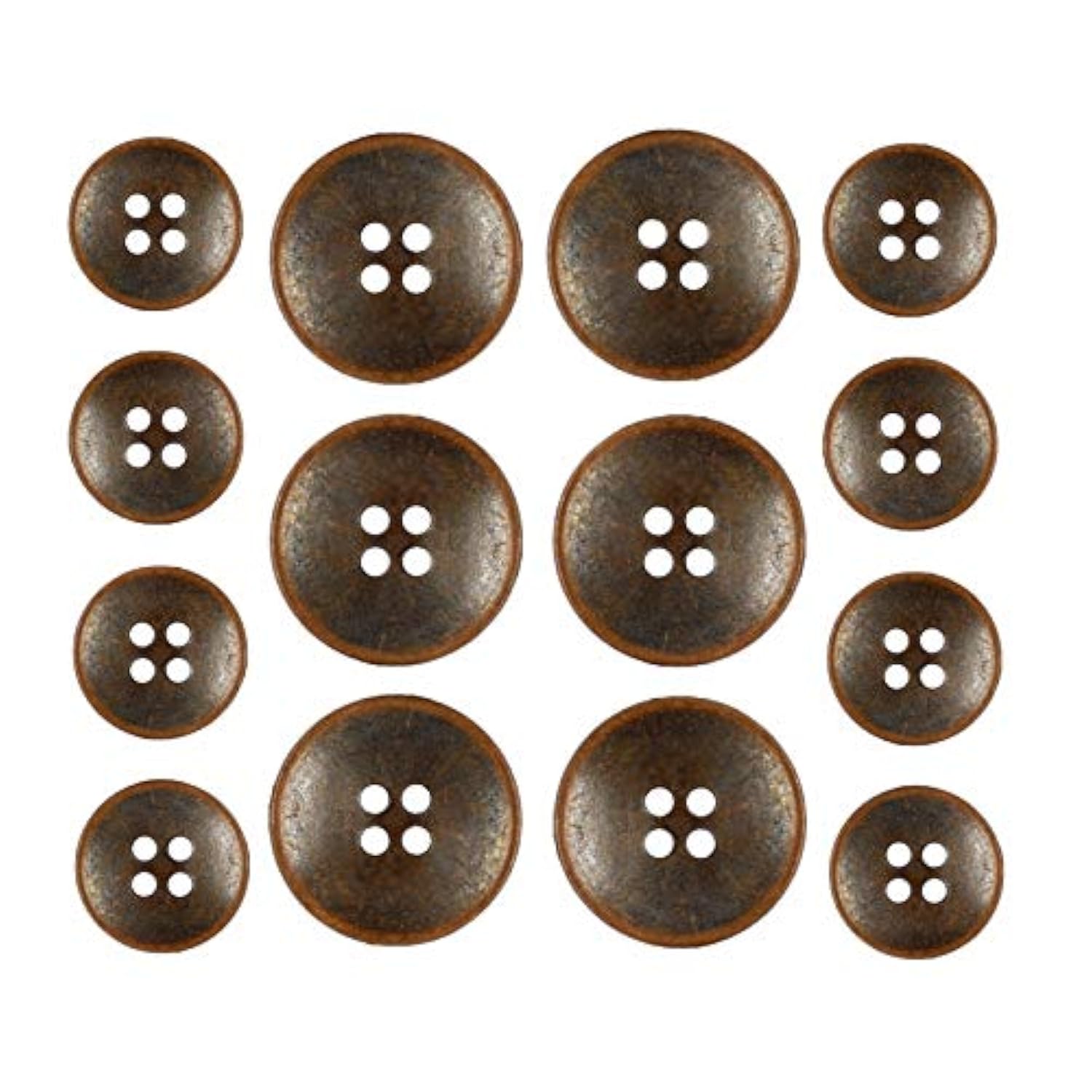 Antique Copper Concave Metal Hole Blazer Button Set. 6 Pcs Of 23Mm, 8