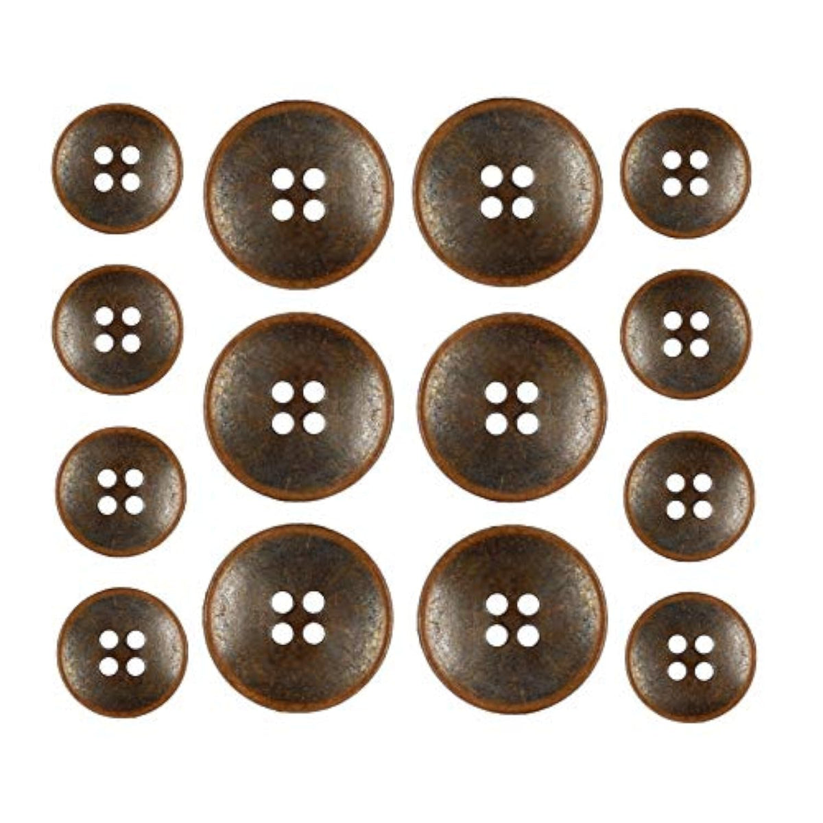 Antique Copper Concave Metal Hole Blazer Button Set. 6 Pcs Of 23Mm, 8