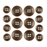 Antique Copper Concave Metal Hole Blazer Button Set. 6 Pcs Of 23Mm, 8