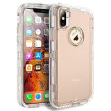 Case For Iphone Xs Case, Heavy Duty Cover - Full Armor Body - Shockproof Protection Bumper - Built-In, Layers Hybrid Tpu Rugged Rubber With Hard Pc Panel Compatible With Iphone X (Clear)