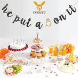 He Put a Ring On It Banner – Black Glitter Engagement Decor for Bridal & Bachelorette Parties