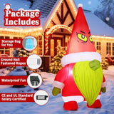 6 Ft Christmas Inflatables Gnomes Outdoor Decorations Christmas Blow Up With Built-In Leds For Holiday Party Xmas Yard G