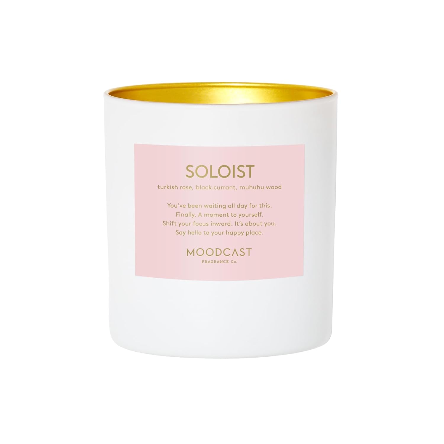 Soloist Scented Candle - Aesthetic Candle For Home, Turkish Rose, Black Current & Wood, Clean Coco Wax Blend, Vegan, Paraben Free, 45-Hour Long Lasting Burn - 8Oz