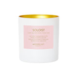Soloist Scented Candle - Aesthetic Candle For Home, Turkish Rose, Black Current & Wood, Clean Coco Wax Blend, Vegan, Paraben Free, 45-Hour Long Lasting Burn - 8Oz