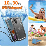 Compatible With Waterproof Iphone 11 Case, Built-In Screen Protector, Full-Body Rugged Bumper Sealed Case Cover, Shockproof Dustproof Waterproof Case For Iphone 11 6.1 Inch (Black)