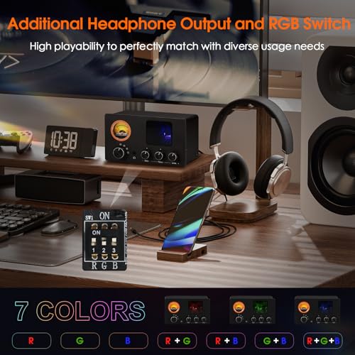 Douk Audio Vacuum Tube Preamp: Headphone Amp with VU Meter, 4-Way RCA Selector Switch Box, Preamplifier with Tone Control for Receivers, Amplifiers,
