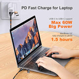 Usb C Multi Fast Charging Cable Pd 60W Nylon Braided Cord 4-In-1 3A Usb/C To Type C/Phone Fast Sync Charger Adapter Compatible With Laptop/Tablet/Phone (Black, 6.6Ft)