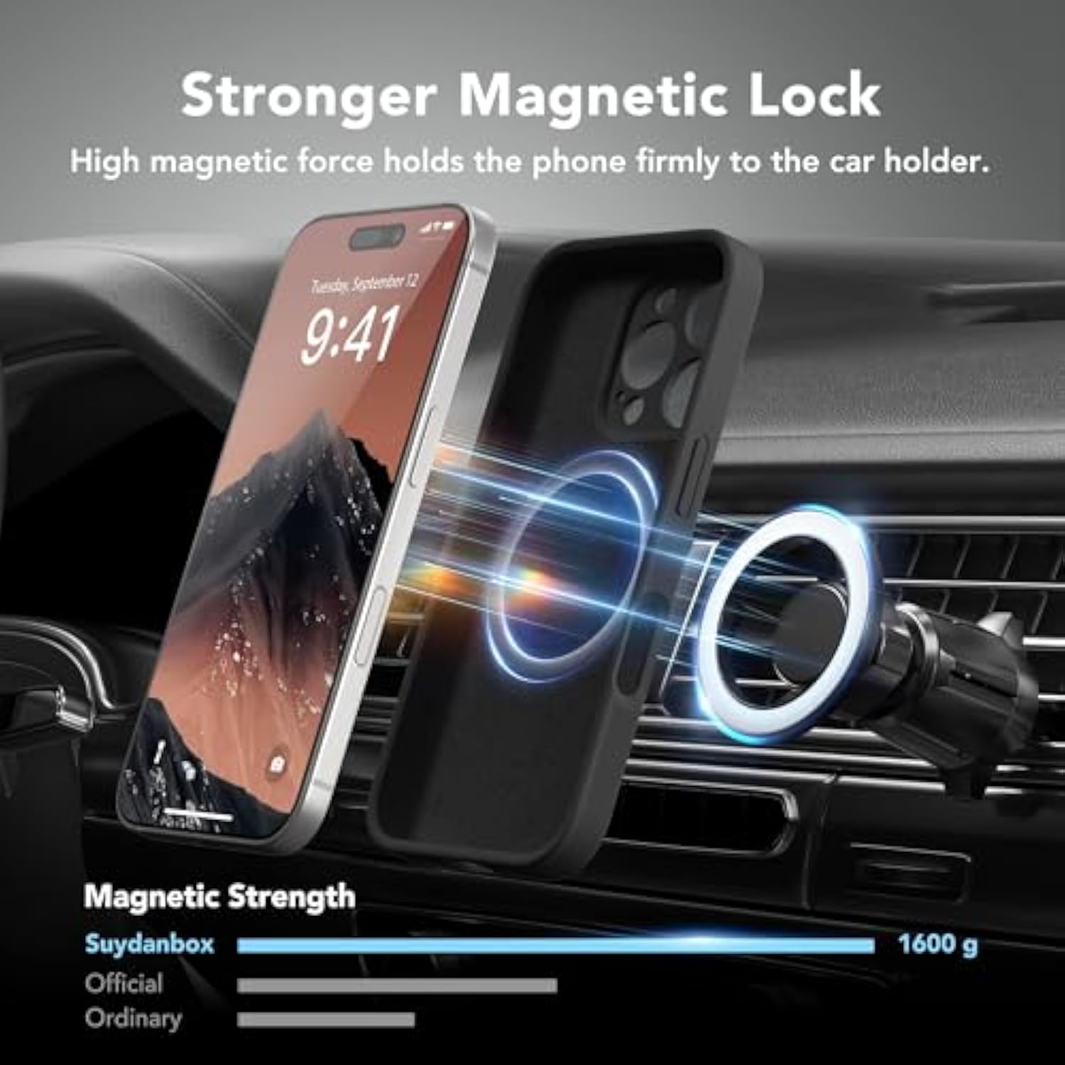 Magnetic For Iphone 16 Pro Max Case, Compatible With Magsafe, [Full Camera Protection][Screen Protector] Silicone Shockproof Protective Phone Case For Iphone 16 Pro Max 6.9", Black
