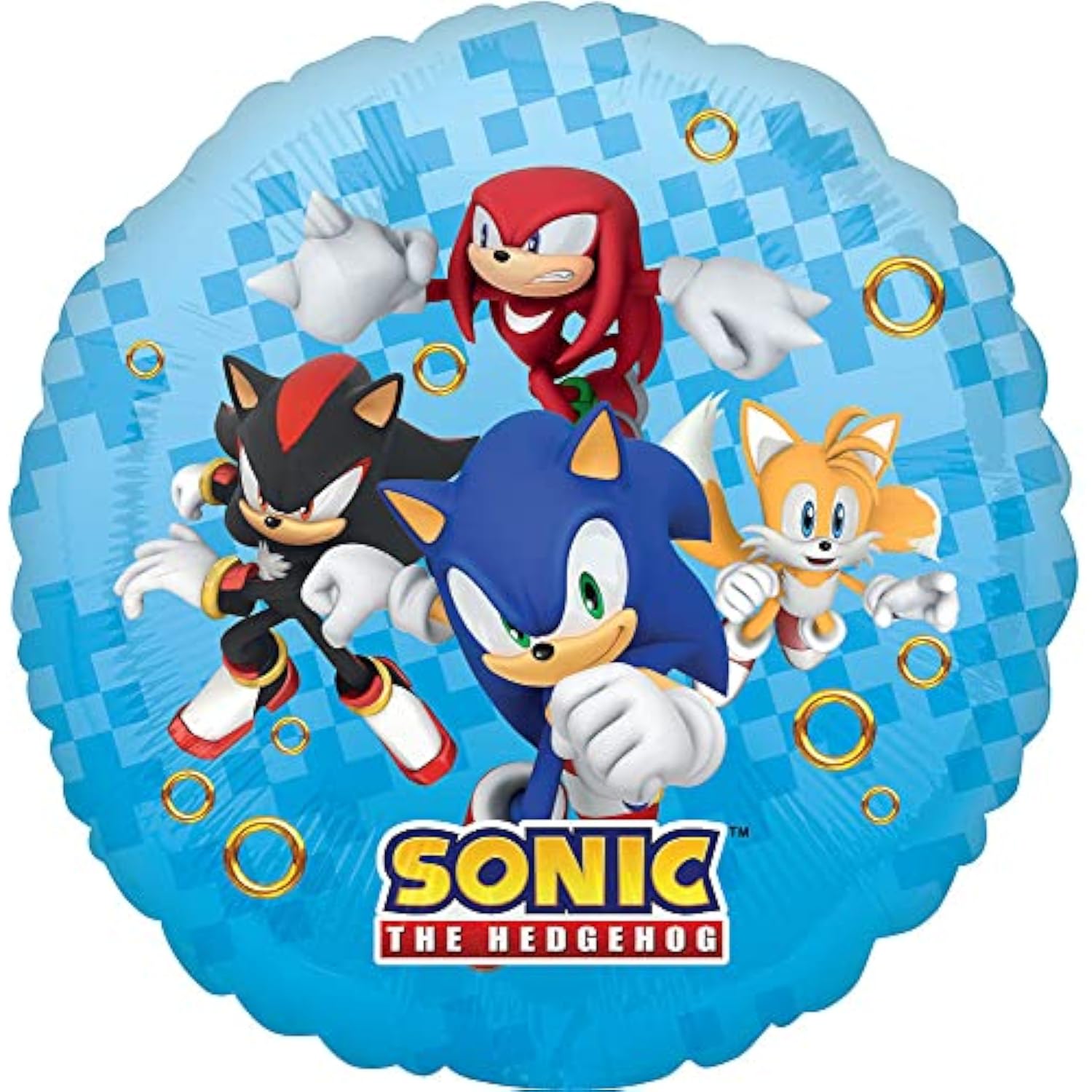 Anagram Sonic 6th Birthday Party Supplies Video Gamers Hedgehog Foil Balloon Bouquet Decorations 6pc