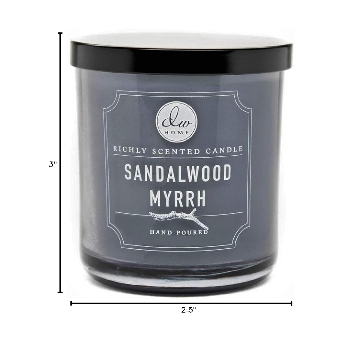 Sandalwood Myrrh Richly Scented Candle Single Wick Hand Poured 4 Oz