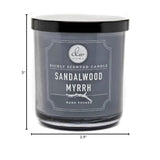 Sandalwood Myrrh Richly Scented Candle Single Wick Hand Poured 4 Oz