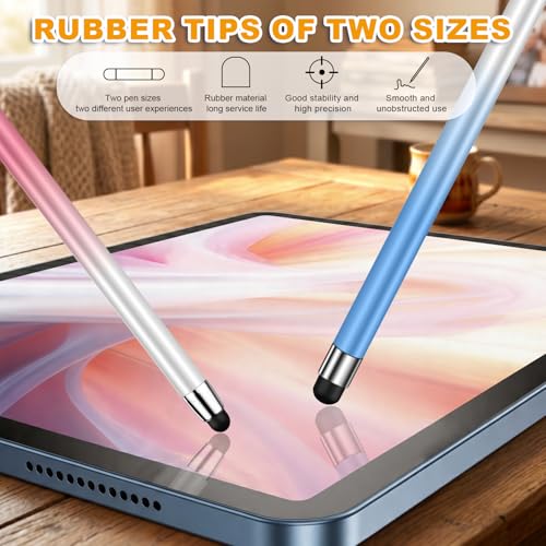 Stylus (10 Pcs), 2-in-1 Stylus Pen for Touch Screen, High Precision and Sensitivity, Suitable for iPad/iPhone//Android Smartphone and Tablets,