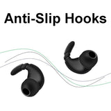 Sports Earbuds Eartips Wingtips Anti-Slip Silicone Gel Ear Hooks For Most Earphone Inner Hole 4Mm To 5Mm, Compatible With Beats Studio Buds/Flex/Wf-1000Xm5 / Wf-C700N Black White