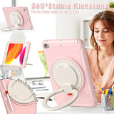 Case For Ipad Mini 5/4,Rugged Protective Case With Pencil Holder,360°Swivel Stand,Drop-Proof Case For Ipad Mini 5Th/4Th Generation 7.9 Inch For Kids,Girls-Cheerypink