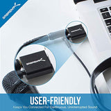 SABRENT Aluminum USB External Stereo Sound Adapter for Windows and Mac. Plug and Play No Drivers Needed [Black] (AU-EMCB)