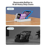 6-Port Usb C Charging Station For Multiple Devices,2 Pd 20W Fast Charging For Lphone 15 And More,6 Charging Cables And 2In1 Holder For Iwatch Charger & Air Pods Included