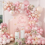 119pcs Pink and White Balloon Arch Kit for Baby Shower, Bridal Shower, Party