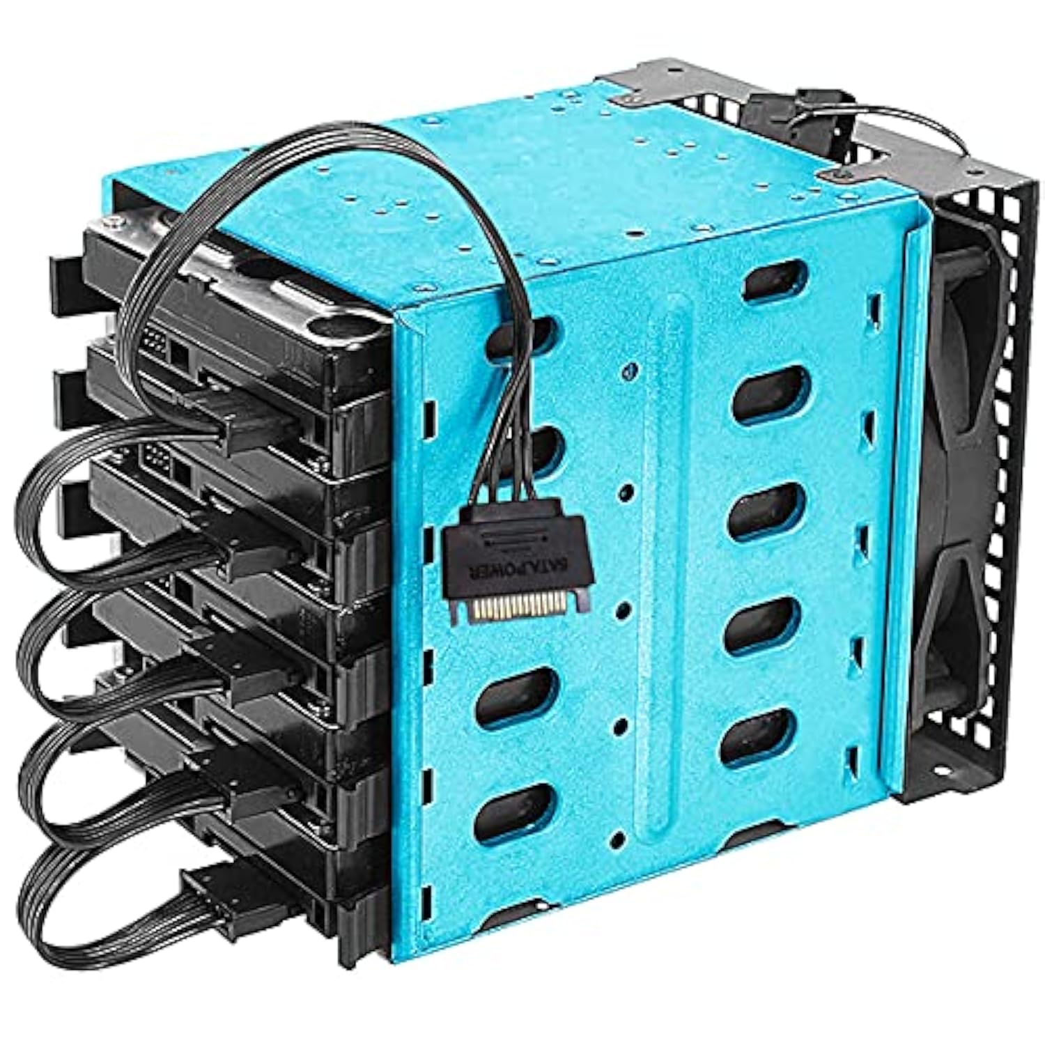 2 Pack Sata Power Splitter Adapter Cable, 15 Pin Sata 1 Male To 5 Female Exten