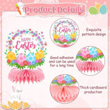 10 Pcs Easter Decorations Honeycomb Centerpieces?Easter Table Decor Happy Easter Bunny Easter Egg Centerpieces Table Honeycomb For Spring Easter Rabbit Photo Prop Party Supplies