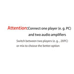 1Ft Shielded Rca Splitter Subwoofer Stereo Audio Video Cable 1 Male To 2 Female Dual Speaker Y Adapter Connector Extension Cord 24K Gold Plated(2 Pack)