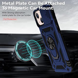 Iphone 13 Case With Screen Protector Dual Layer Drop Protection Navy Blue