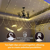 300Led Fairy Curtain Lights, 9.8X9.8Ft Tangle-Free Usb Plug In 8 Modes Timer Christmas String Hanging Lights With Remote
