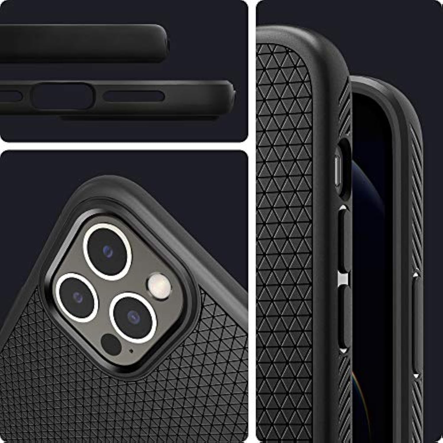 Spigen Liquid Air Designed for iPhone 12 Pro Max Case (2020) - Matte Black