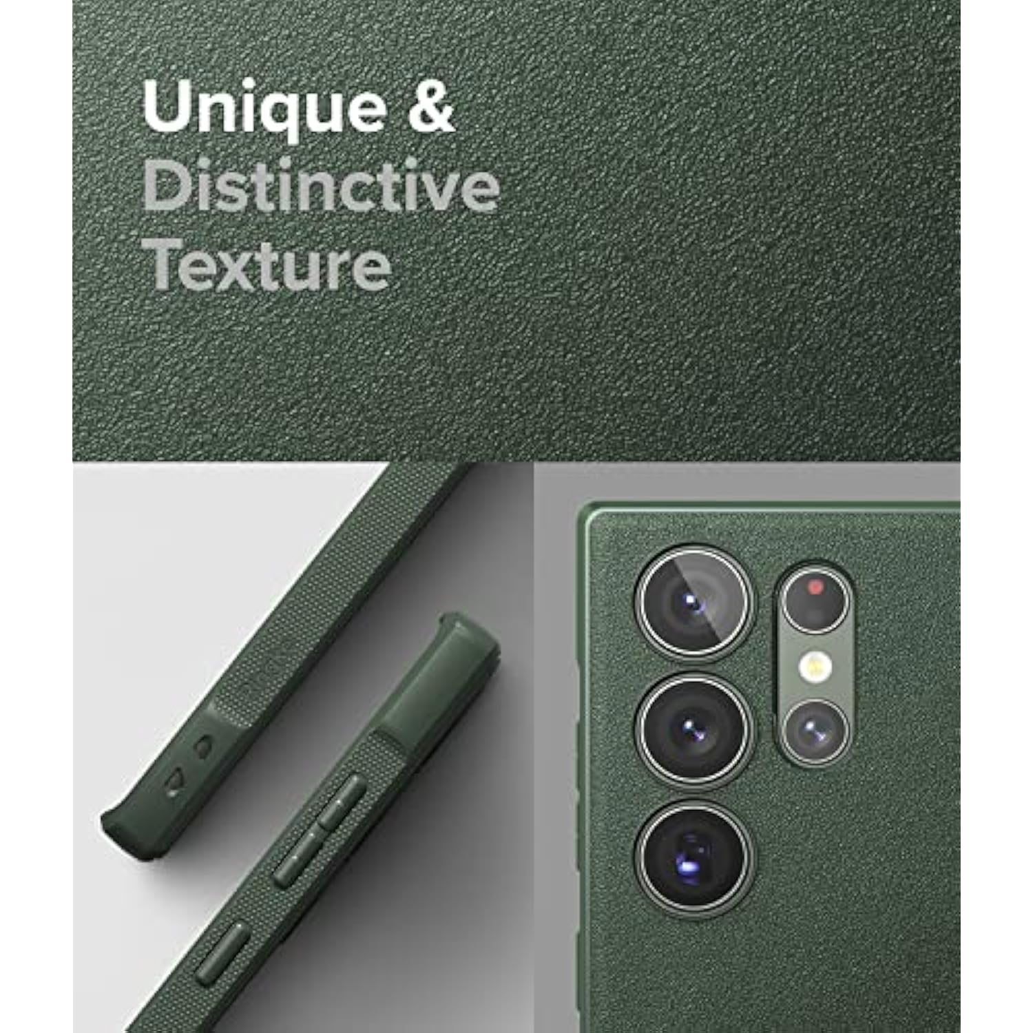 Ringke Onyx [Feels Good in The Hand] Compatible with Samsung Galaxy S23 Ultra Case, Anti-Fingerprint Technology Prevents Oily Smudges Non-Slip Enhanced Grip Precise Cutouts for Camera - Dark Green