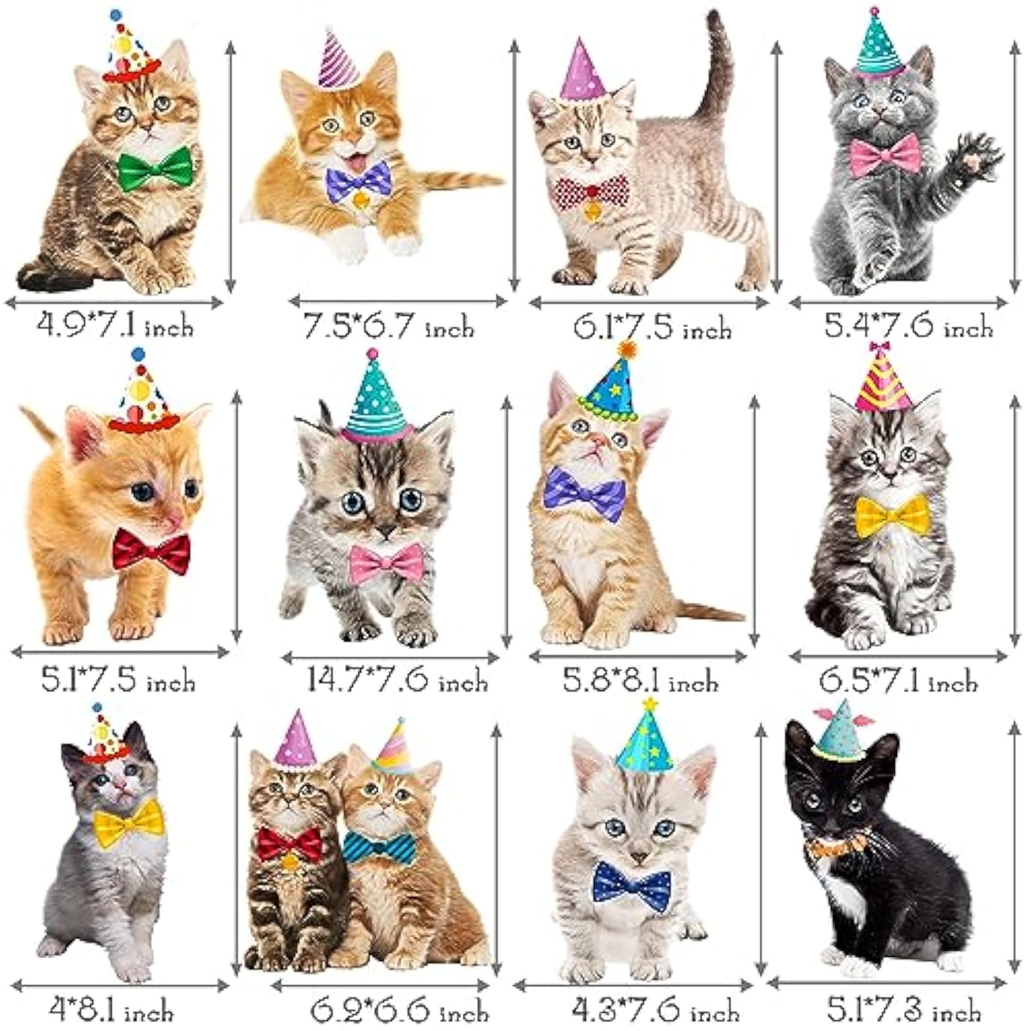 Cat Centerpiece Sticks 26Pcs Cat Birthday Party Supplies Kitten Birthd