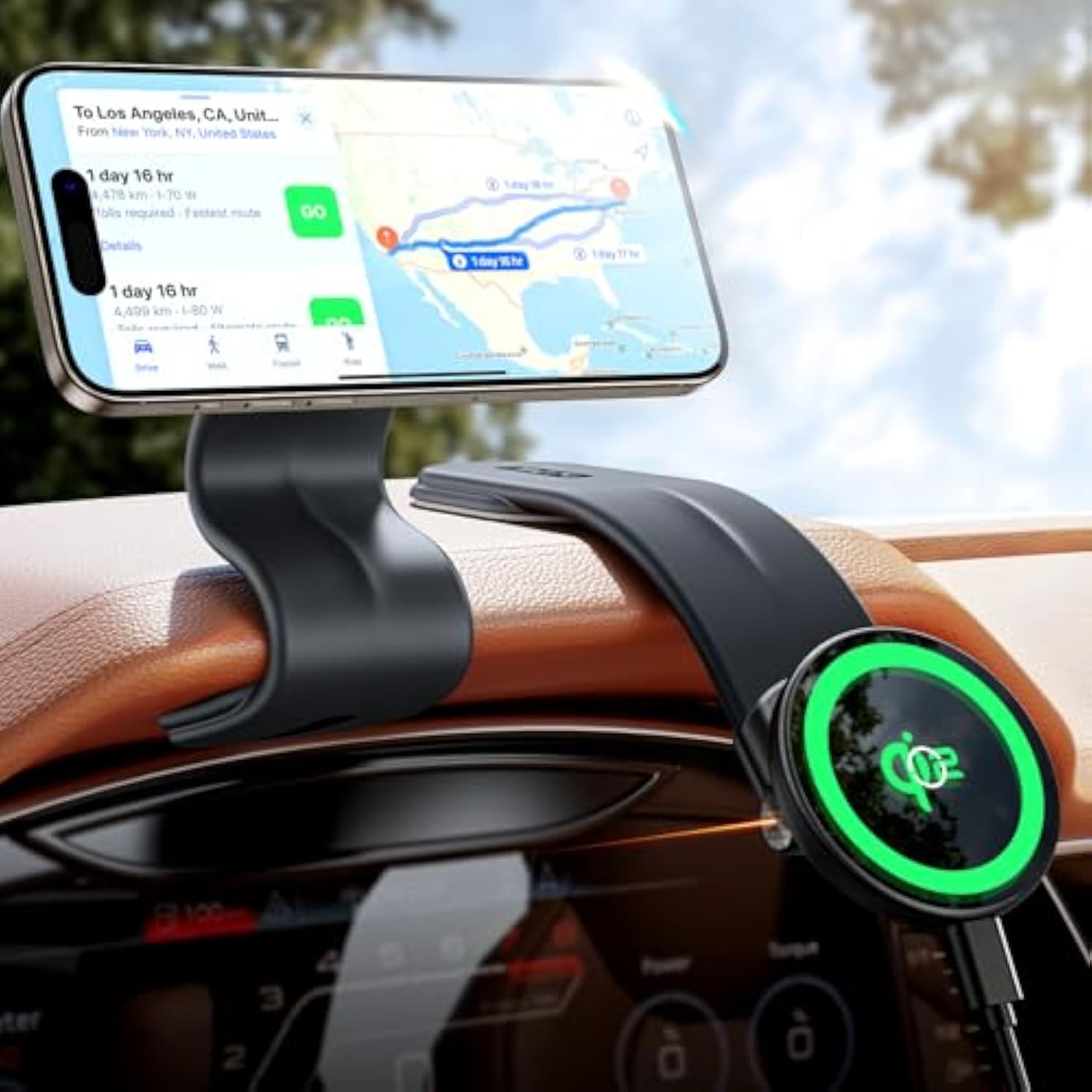 For Magsafe Car Mount Charger Magnetic Phone Holder Mount For Car [15W Super Fast Charge] Fit Iphone 16 Wireless [Velcro Memory Metal] Fit Iphone 16/15/14/13/12 Pro Plus Max