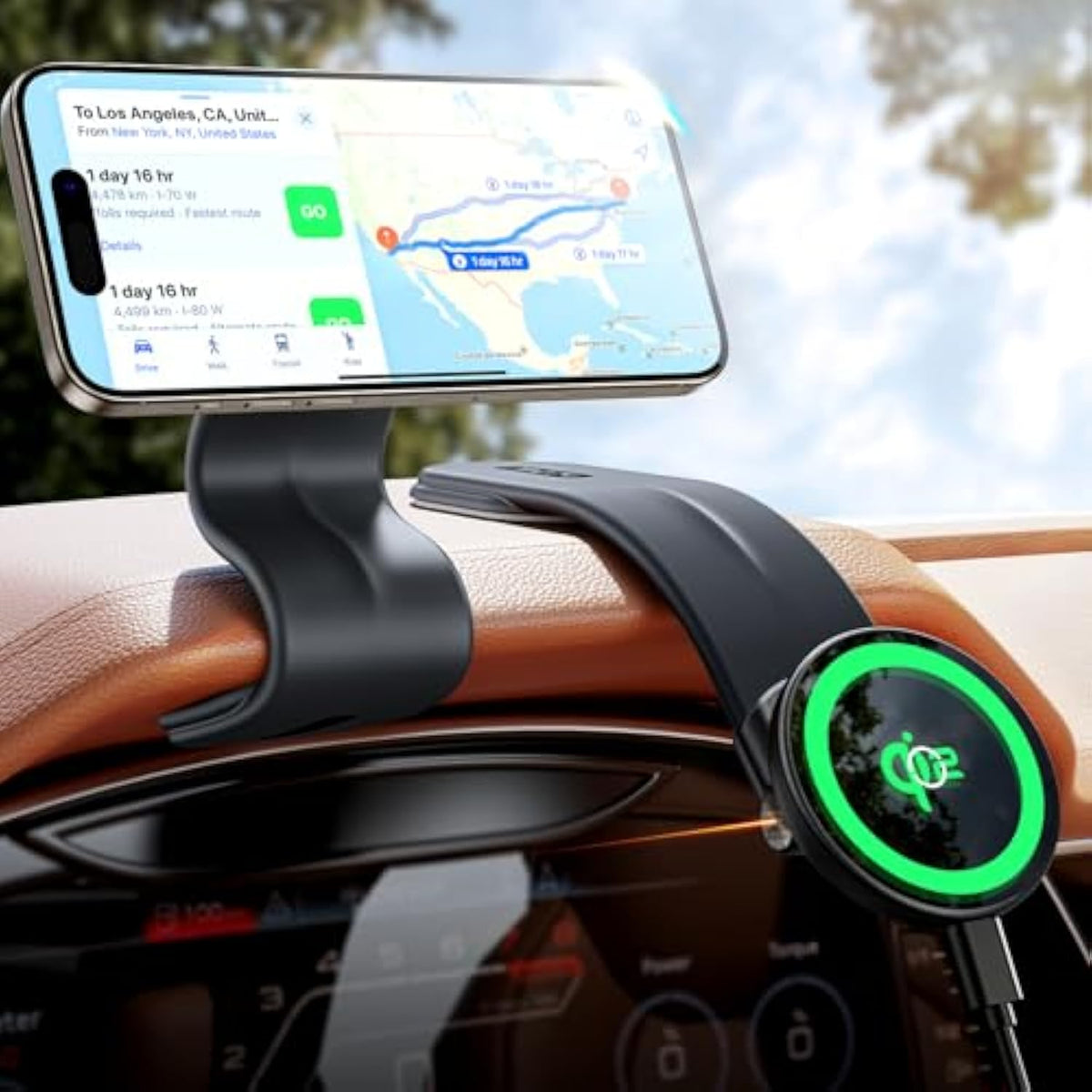 For Magsafe Car Mount Charger Magnetic Phone Holder Mount For Car [15W Super Fast Charge] Fit Iphone 16 Wireless [Velcro Memory Metal] Fit Iphone 16/15/14/13/12 Pro Plus Max