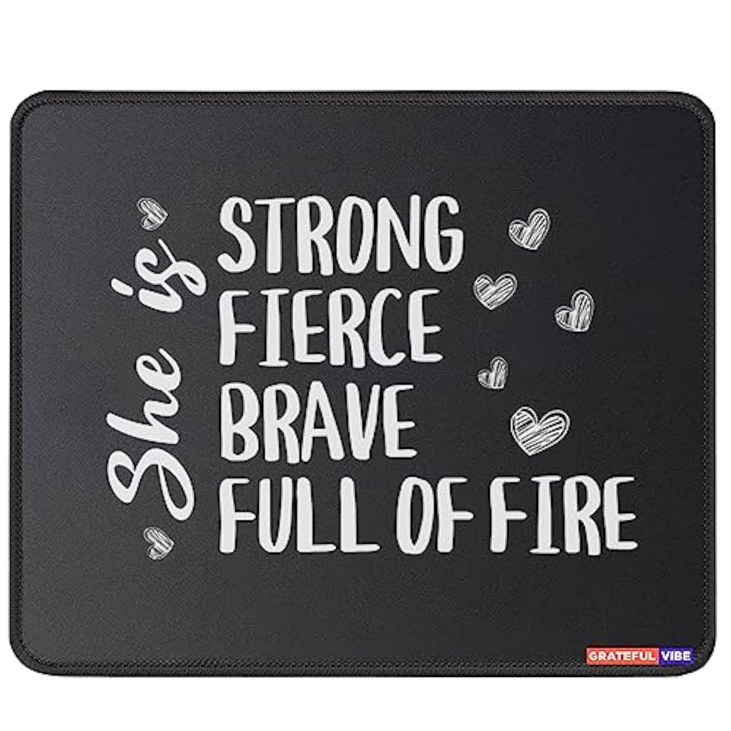 She Is Strong Fierce Brave Full Of Fire Mouse Pad Gifts For Women Boss Lady Mouse Mat Coworkers Sisters Besties Christmas Mousepad Gifts For Women Mom Girls Birthday Mousemat 9.5 Inches