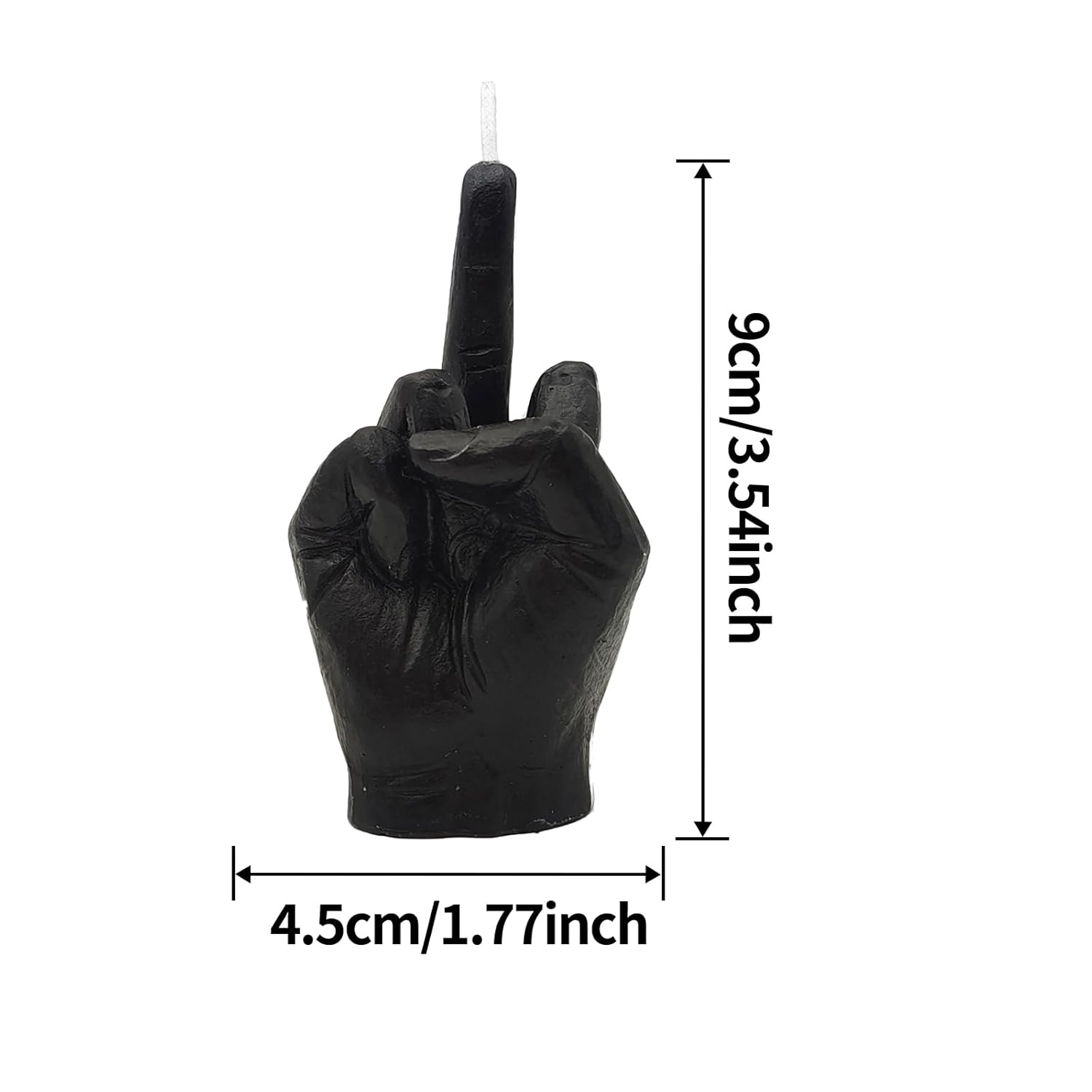 2 Pcs Middle Finger Candles Hand Victory Gesture Candle, Aromatherapy Natural Soy Wax Holiday Candles Decor Desk Statues Decorations Gift For Office, House, Room Supplies And Decorations
