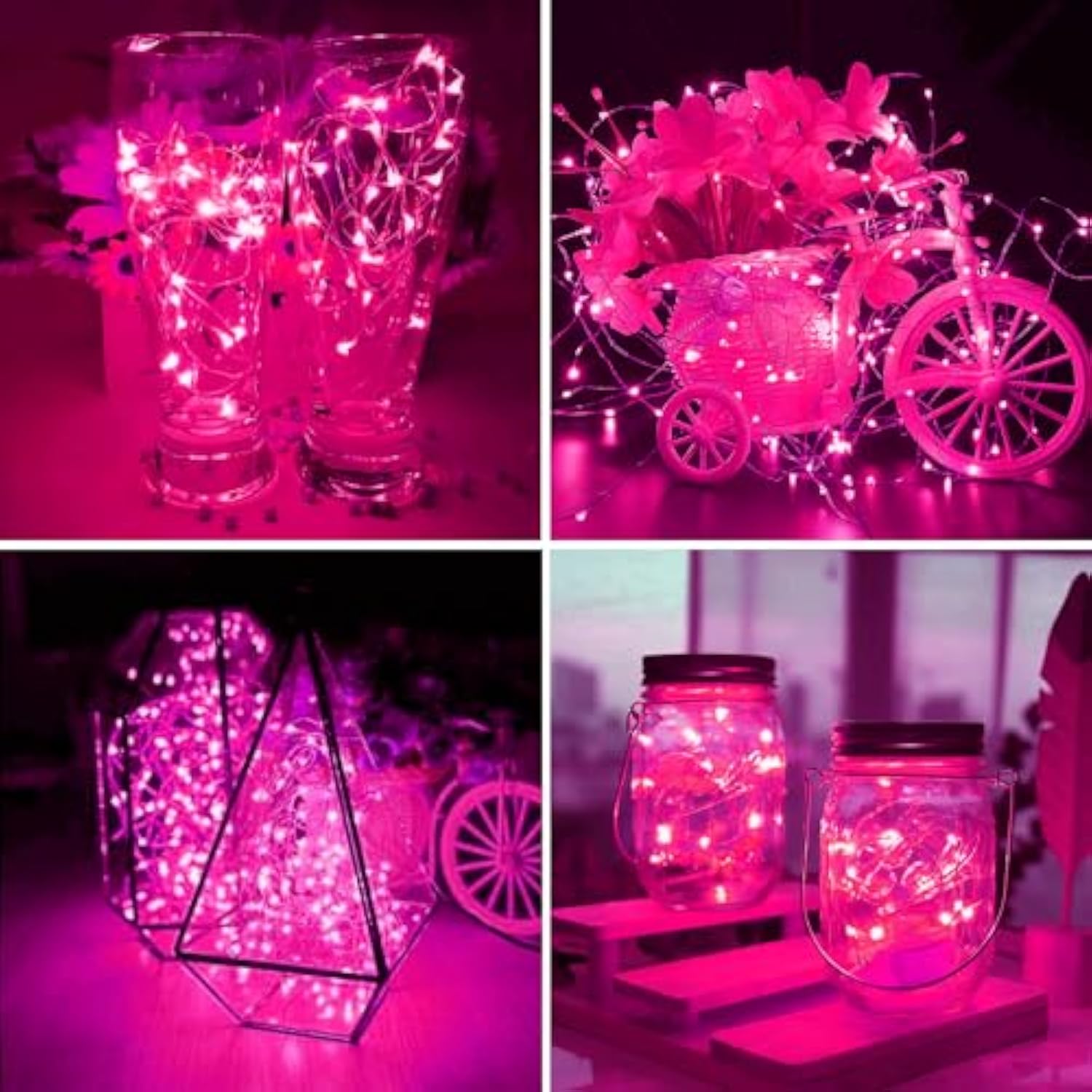 12 Pack Fairy Lights Battery Operated, 7Ft 20 Mini Led Fairy String Lights Silver Wire 3 Modes For Diy, Parties, Wedding