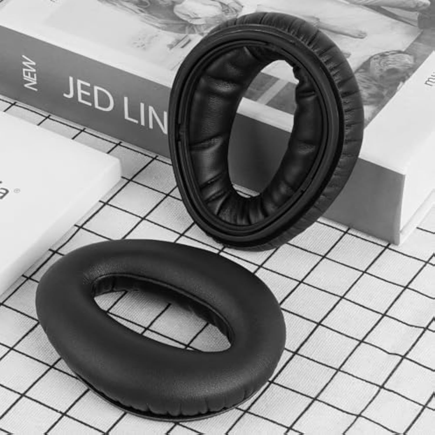 Geekria QuickFit Replacement Ear Pads Compatible with Lightspeed Zulu, Zulu2, Zulu3, ZuluPFX Aviation, Sierra Headphones, Ear Cushions, Repair Parts (Black)