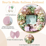 Pink And Green Balloon Arch Garland Kit, 122Pcs Ivory Sand White Dusty Pink Sage Green Spring Balloons For Women Girl Boho Bridal Wedding Baby Shower Engagement Birthday Party Decorations