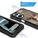 For Cricket Icon 6 Phone Case (Sl219C), Att Verge Phone Case (Sl219A) W/[Built-In Screen Protector] Dual Layer Shockproof [Military-Grade][Full-Body]Protective Cover For Women Man Tree Camo Deer Hunt